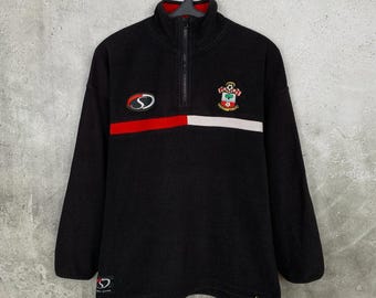 Vintage 2000s Southampton Training Football Fleece Jacket Track Top Jersey Size L