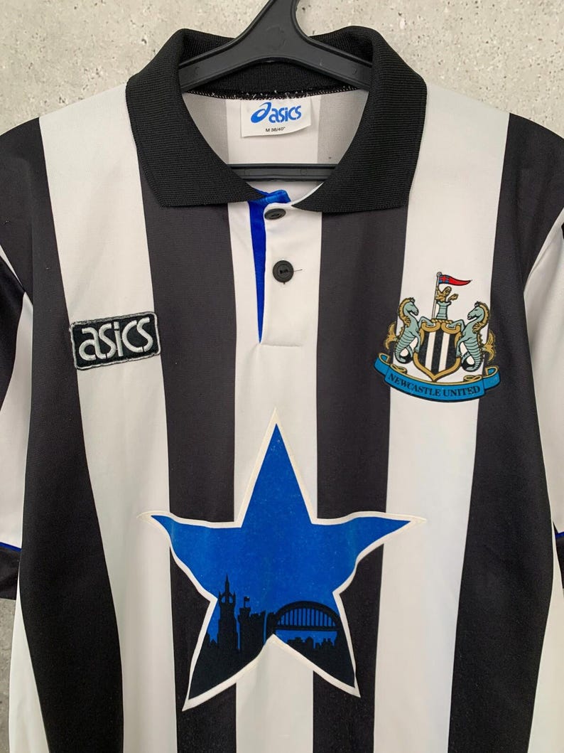 Vintage 1993/1995 Newcastle United Home Football Shirt Adidas Jersey Size M image 2