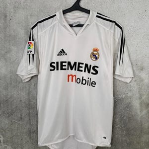 Vintage 2004/2005 Real Madrid Home Football Shirt #23 Beckham Adidas Jersey Size S image 2
