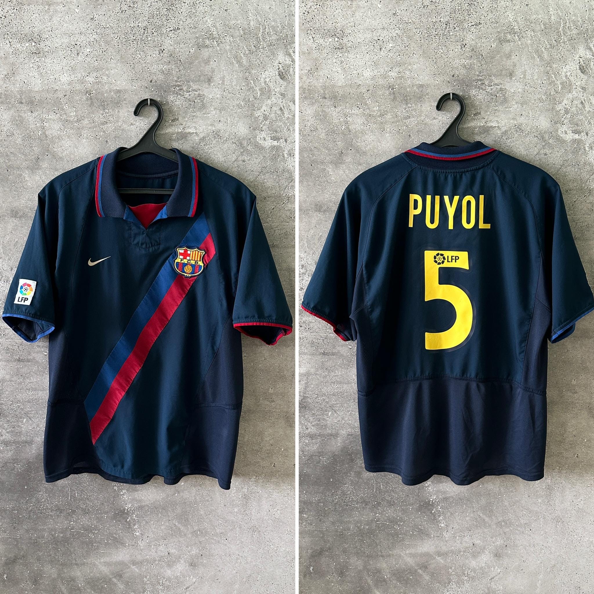 Vintage 2002/2003 Barcelona Away Football Shirt #5 Puyol Nike