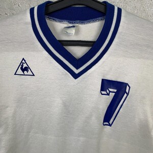 Vintage 1970s Le Coq Sportif Football Shirt #7 France Template Jersey Size S image 3