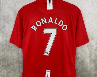 Vintage 2000's Manchester United Home Football Shirt #7 Ronaldo