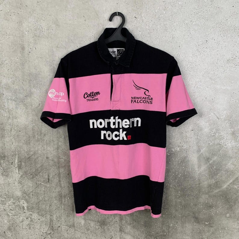 Camiseta de rugby Newcastle Falcons vintage de los años 2000, marca Cotton Traders, talla S imagen 1