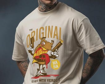 Camiseta blanca de gran tamaño con estampado gráfico en la espalda de Osaka Swan de Japón