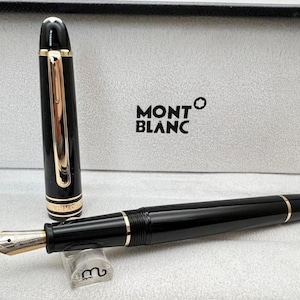 Excellent Montblanc Meisterstuck 145 (Mid Size) Fountain | Ink Pen - Golden Trim