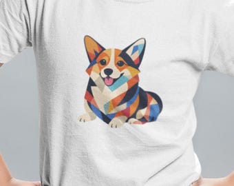 Corgi Kids Shirt - Colorful Dog Graphic Tee - Corgi Lover Gift