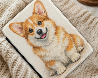 Corgi Kindle Case - Sable Corgi Paperwhite Cover - Corgi Lover Gift for Book Lovers