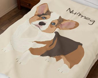 Corgi Mom Gift | Personalized Corgi Blanket | Corgi Lover Gift for New Puppy Parents