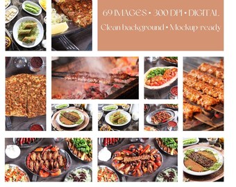 Turkish Food Photography – 69 Kebab & Dessert Images (Digital Download)