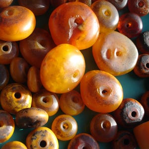 Moroccan BROWN resin synthetic bead - VARIOUS