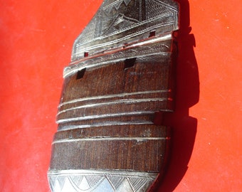 Niger Tuareg EBONY hand engraved pendant   L102 mm