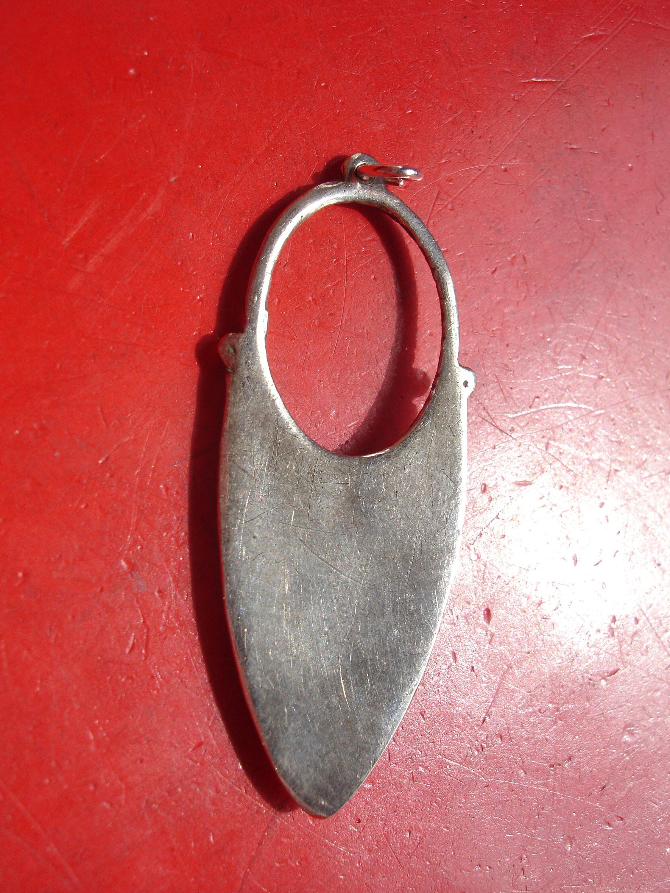 Niger Tuareg Hand Engraved SILVER Earring or Pendant With Niger Tuareg Hand Engraved SILVER Earring or Pendant With