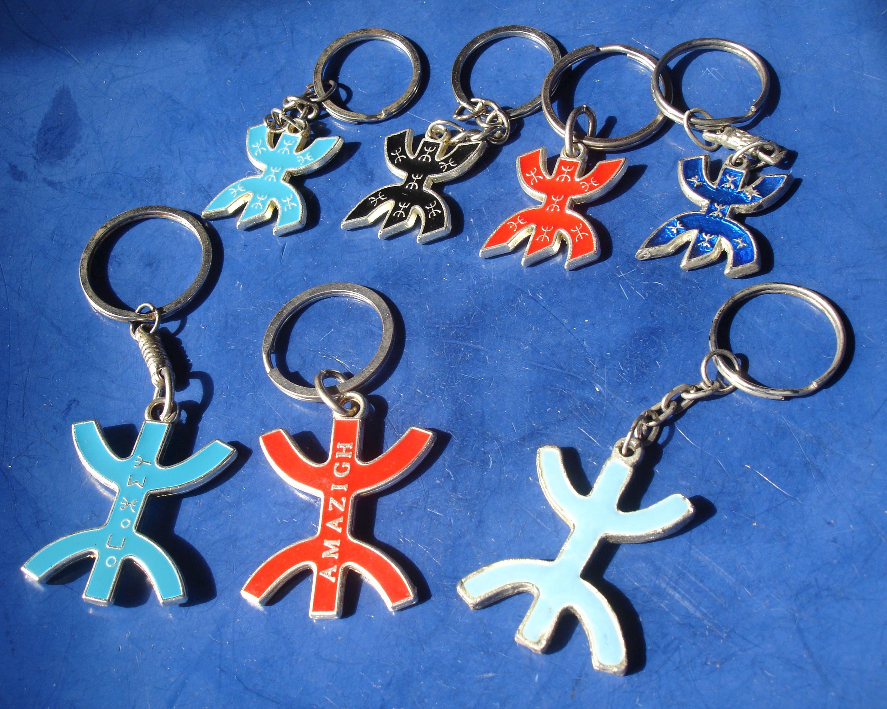 Moroccan Hand Made ENAMEL Berber Amazigh Tifinagh Alphabet Key