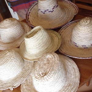 Moroccan Arobia Berber straw raffia sun Panama taraza hat boater