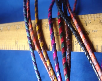 Moroccan hand braided leather cord friendship necklace or pendant tie - VARIOUS L45 - 60 cm