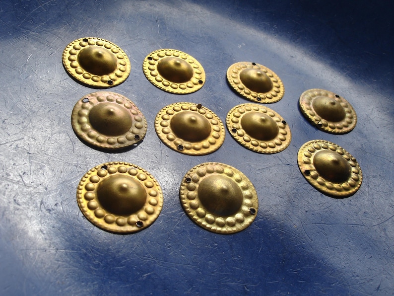 10 X Turkoman Style Embossed Buttons With Two Holes - VARIOUS W28 Mm - Etsy