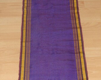 Antique Turkoman purple mauve long silk
