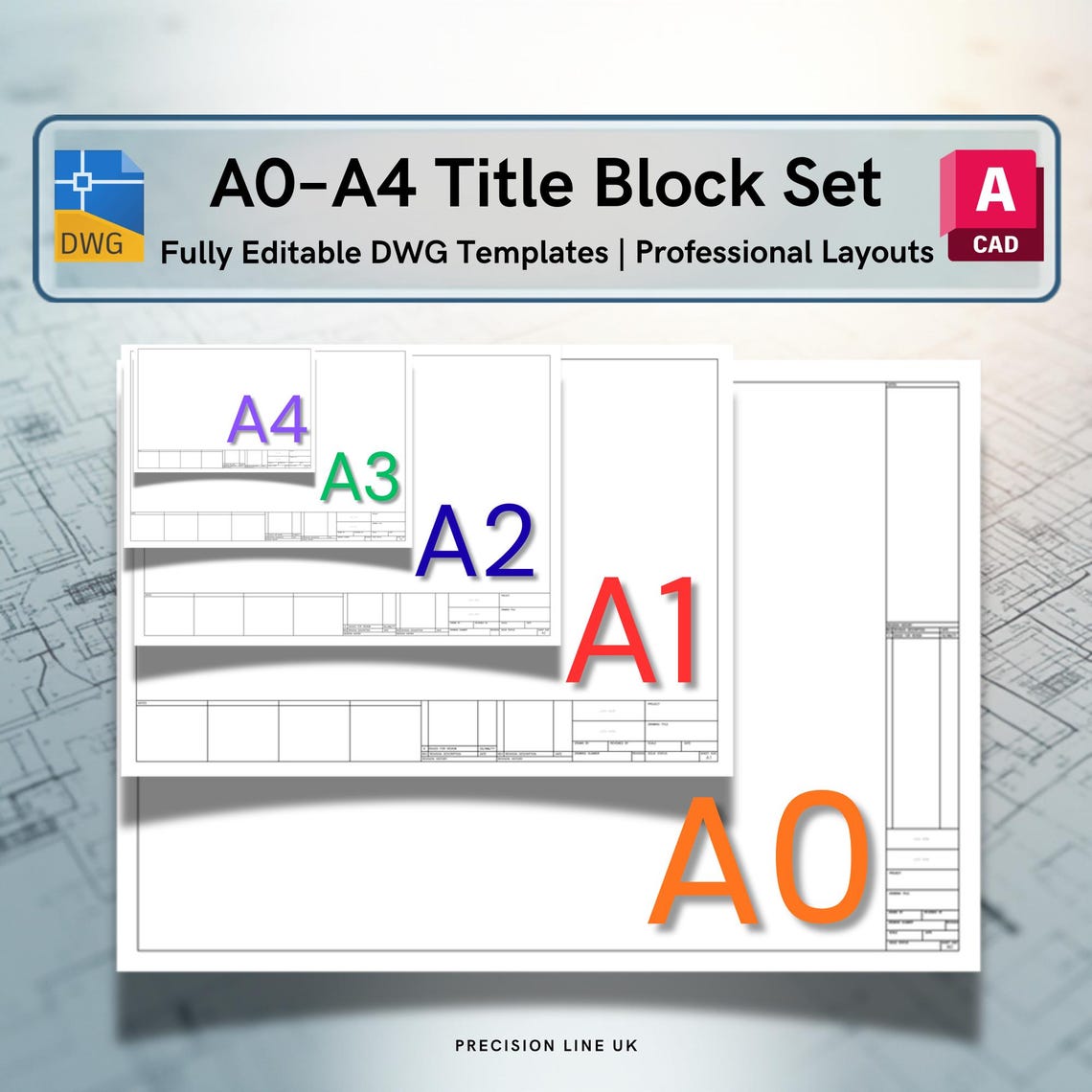 Pacchetto di modelli per cartiglio AutoCAD ISO A0-A4 - Layout DWG ...