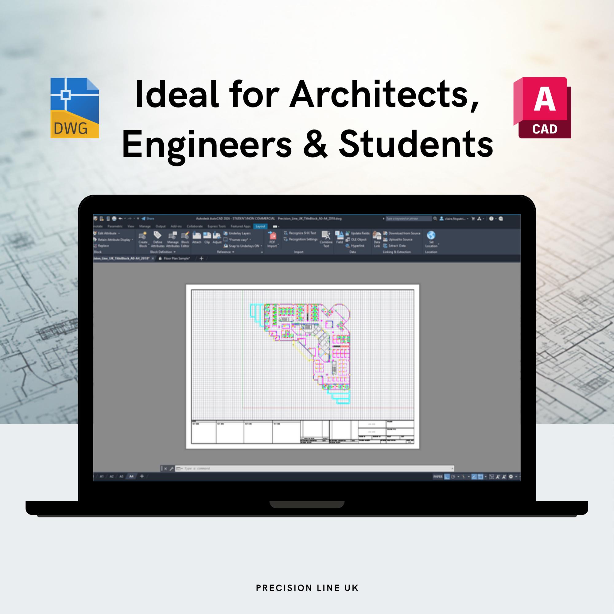 Autocad ANSI A (letter), ANSI B (tabloid) Title Blocks: Editable DWG ...