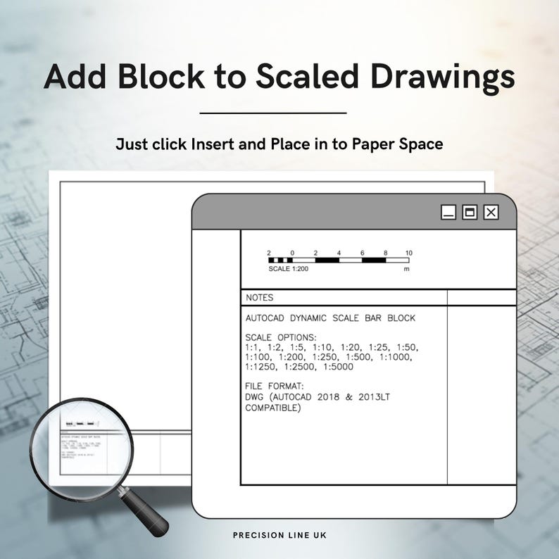 Scale Block Examples Autocad Dynamic Metric Scale Bar Block | DWG File (digital Download) - Etsy