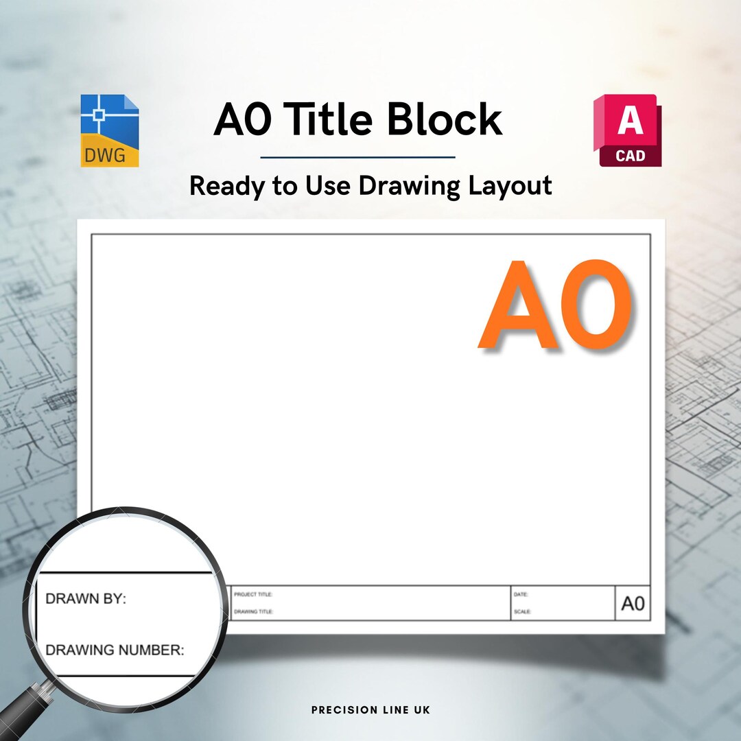 Autocad ISO A0 Minimal Layout Title Block Template - Editable DWG ...