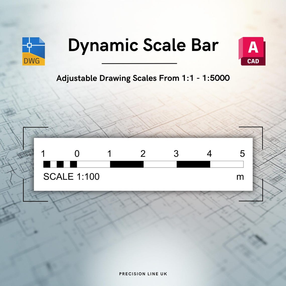 Autocad Dynamic Metric Scale Bar Block | DWG File (digital Download) - Etsy