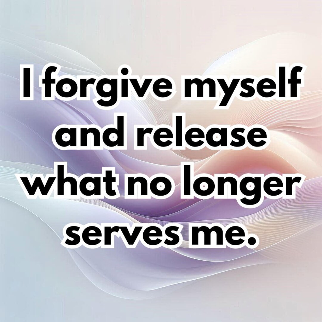 Forgiveness Affirmation Printable | Letting Go Quote | Digital Download ...