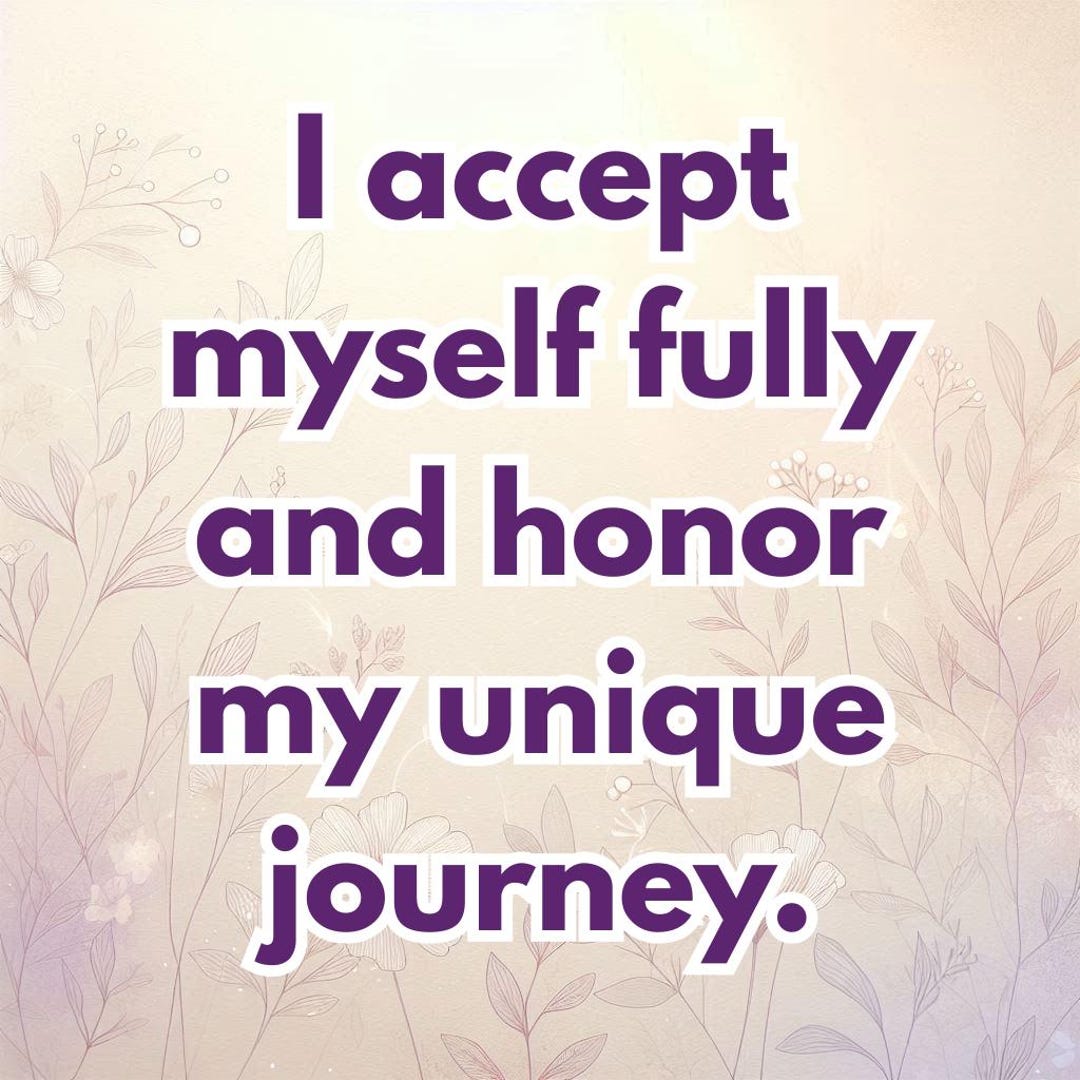 Self Acceptance Affirmation Printable | Embrace Yourself Quote ...
