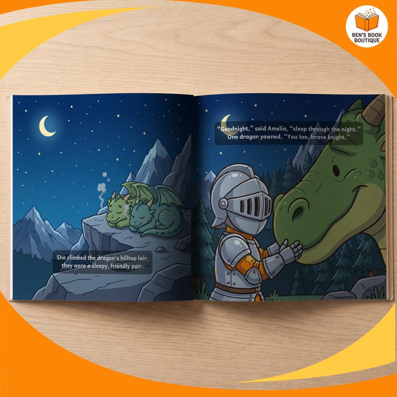 More of the story inside the personalised Goodnight Castle book