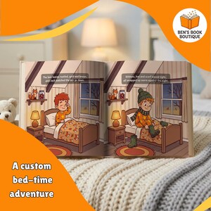 Open Goodnight Forest book showing an illustrated interior spread