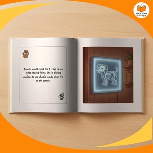 A closing page spread from the personalised 'You Can Be A Vet' book