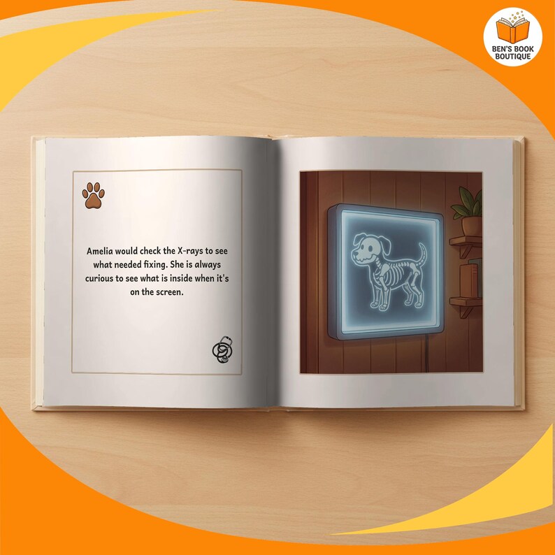 A closing page spread from the personalised 'You Can Be A Vet' book