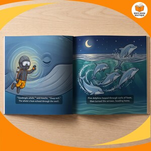 A further spread from the personalised Goodnight Ocean book
