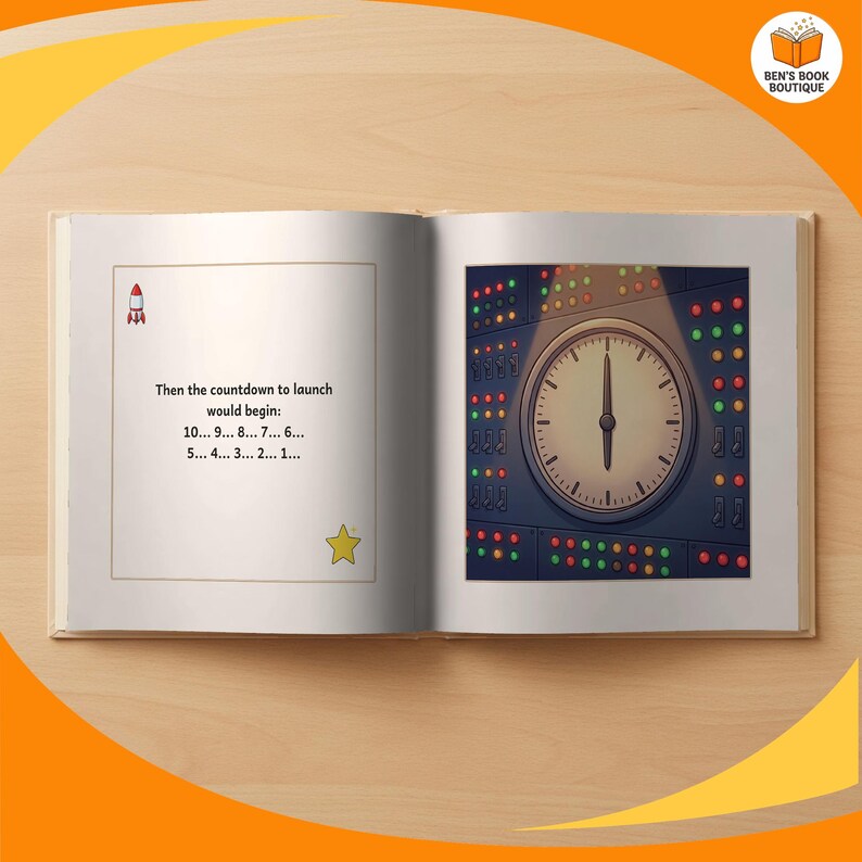 A further spread from the personalised 'You Can Be An Astronaut' book