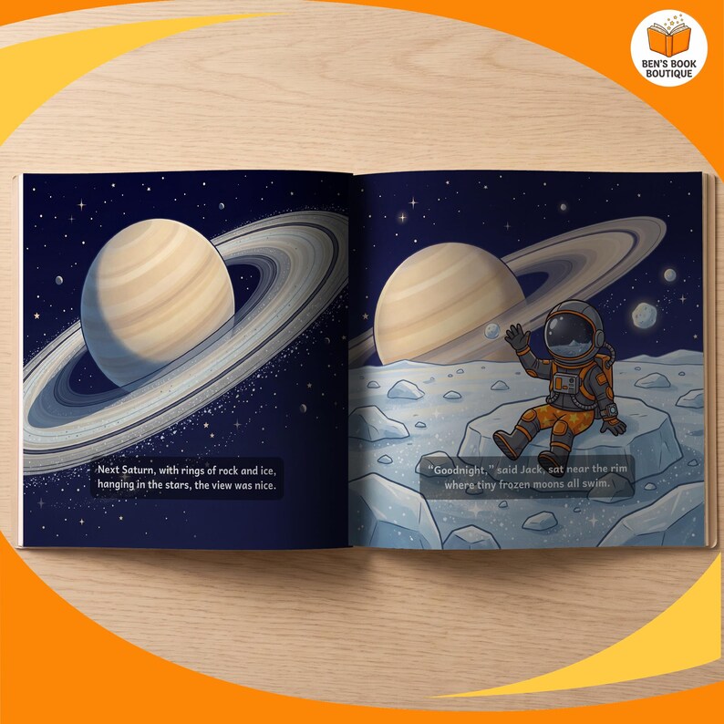 More of the story inside the personalised Goodnight Planets book
