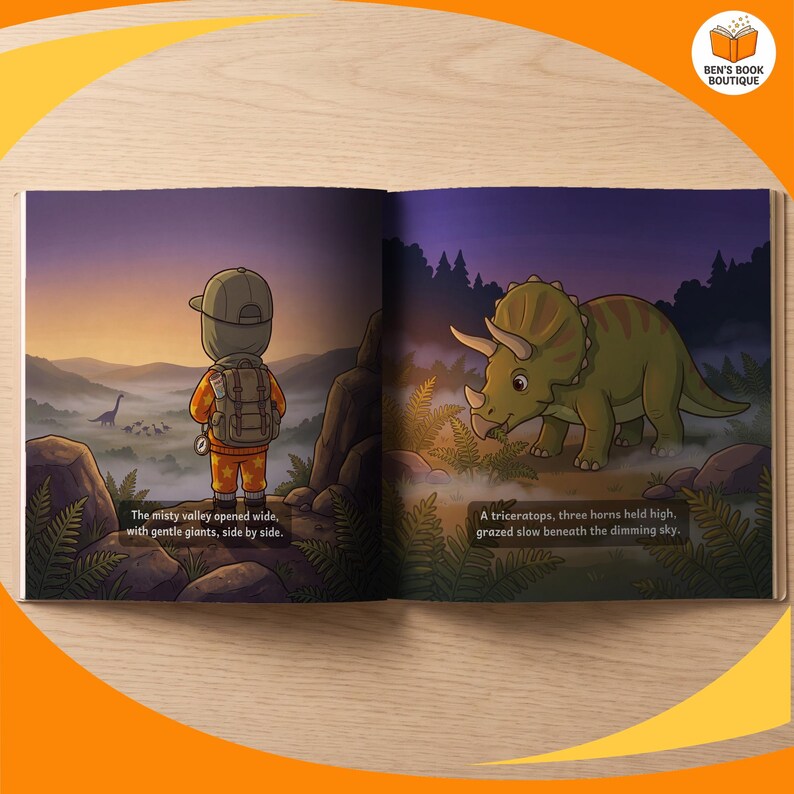 Another illustrated page spread from Goodnight Dinosaurs