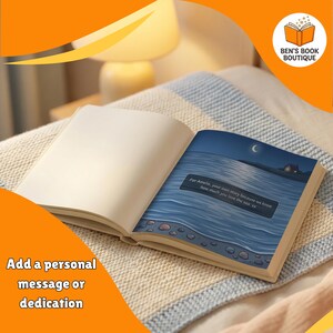 Dedication page of a personalised Goodnight Ocean book with a gift message