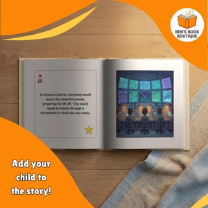 Open 'You Can Be An Astronaut' book showing a second illustrated interior spread