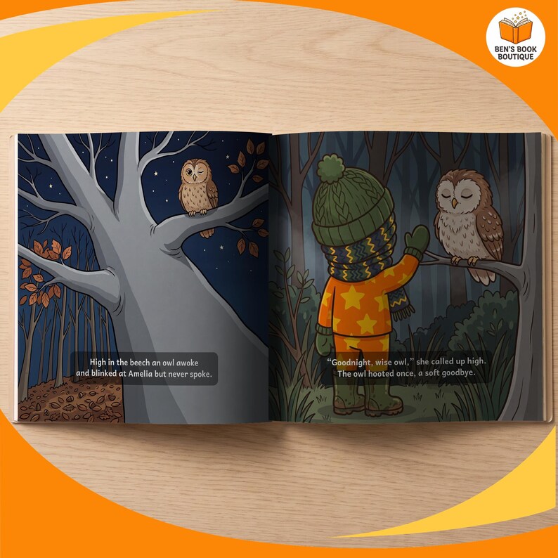 More of the story inside the personalised Goodnight Forest book