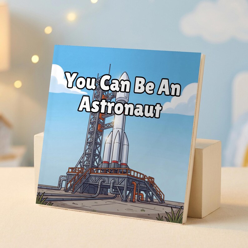 'You Can Be An Astronaut' personalised children's book cover