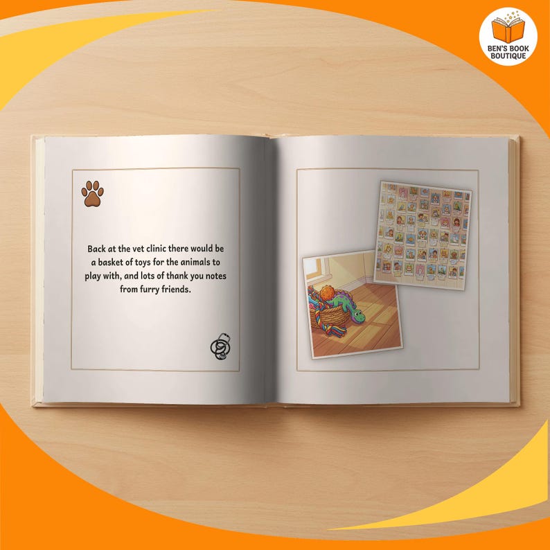 More of the story inside the personalised 'You Can Be A Vet' book