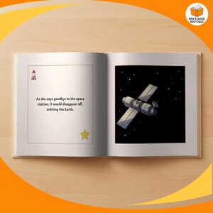 A later page spread from 'You Can Be An Astronaut', shown open and flat