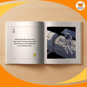 More of the story inside the personalised 'You Can Be An Astronaut' book