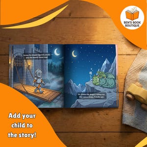 Open Goodnight Castle book showing a second illustrated interior spread