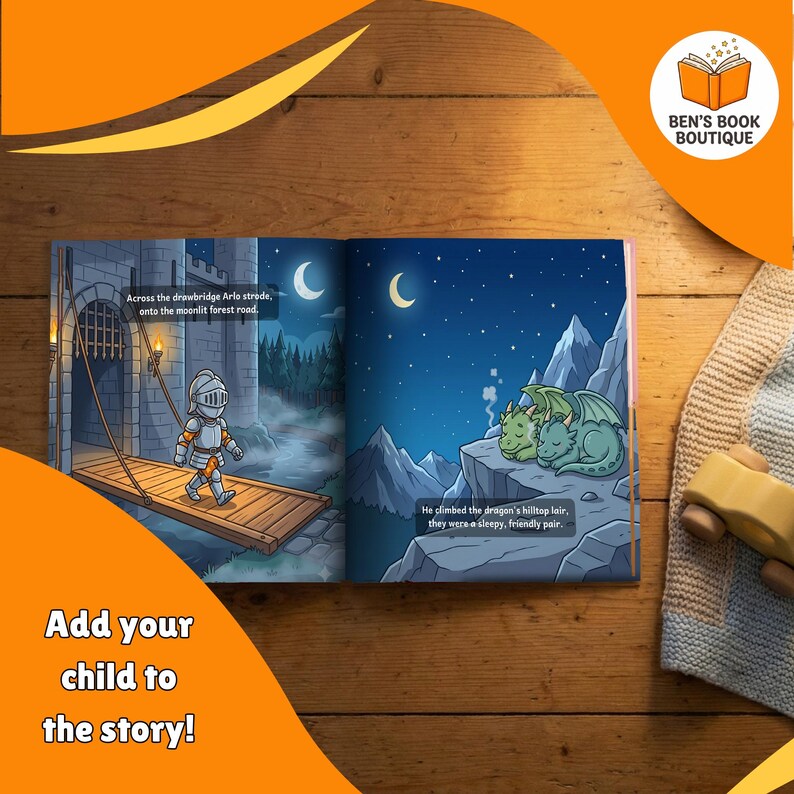 Open Goodnight Castle book showing a second illustrated interior spread