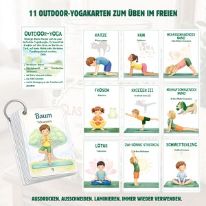 108 Actividades al aire libre para niños pequeños, tarjetas de visita libres de imágenes, libros de naturaleza, juegos de yoga o juegos de bingo imagen 5