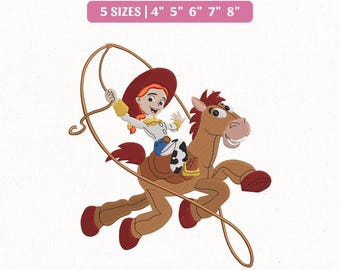 File di ricamo di Jessi, la cowgirl di Toy Story, e del personaggio Disney Ih-Oh e Pimpi (download digitale)