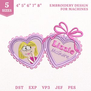 Coquette Bow Lizzie Mcguire Embroidery File, 2000S Disney Girl Design (Digital Download)