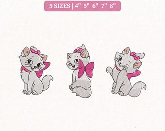 File di ricamo del gatto Coquette Marie, Disney Gli Aristogatti (Download digitale)