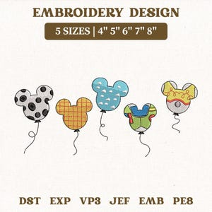 Pixar-karaktärer ballongmaskinbroderifil, Disney World Toy Story (direktnedladdning)